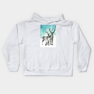 Deer Family Kids Hoodie